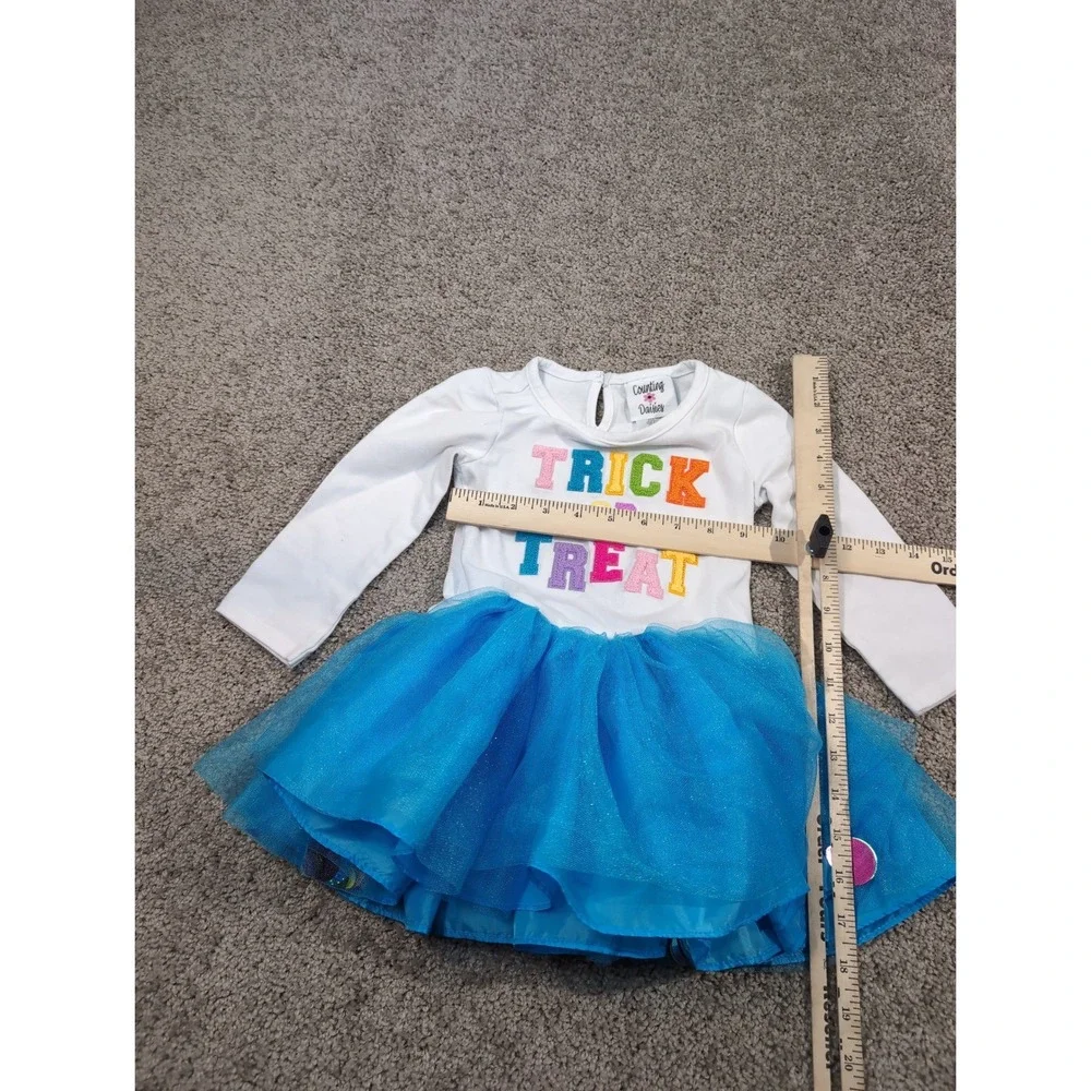 Counting Daisies Toddler Girls Turquoise Trick or Treat‎ Tutu Dress 3T